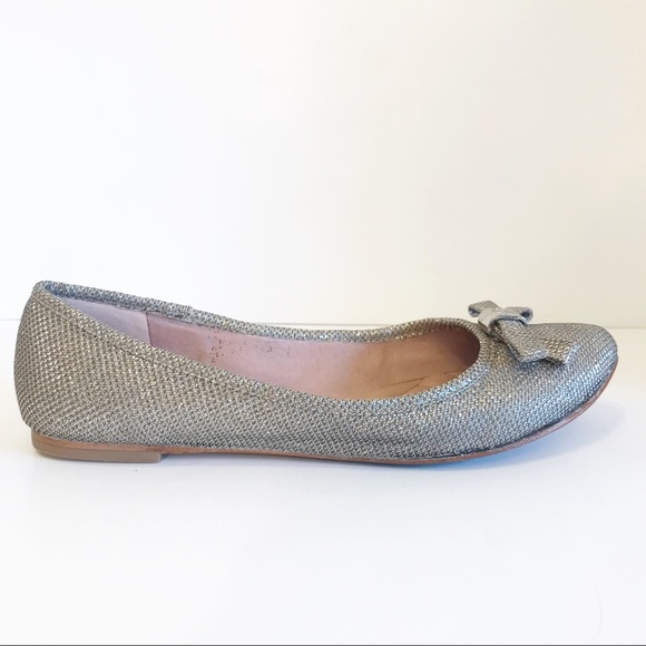 Vince Camuto Timba Bow Metallic Silver Flats 6.5 - Picture 7 of 11
